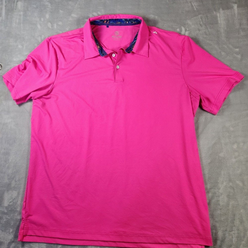 Scales Hot Pink Performance Golf Polo Shirt Mariner Sands Logo‎ XL